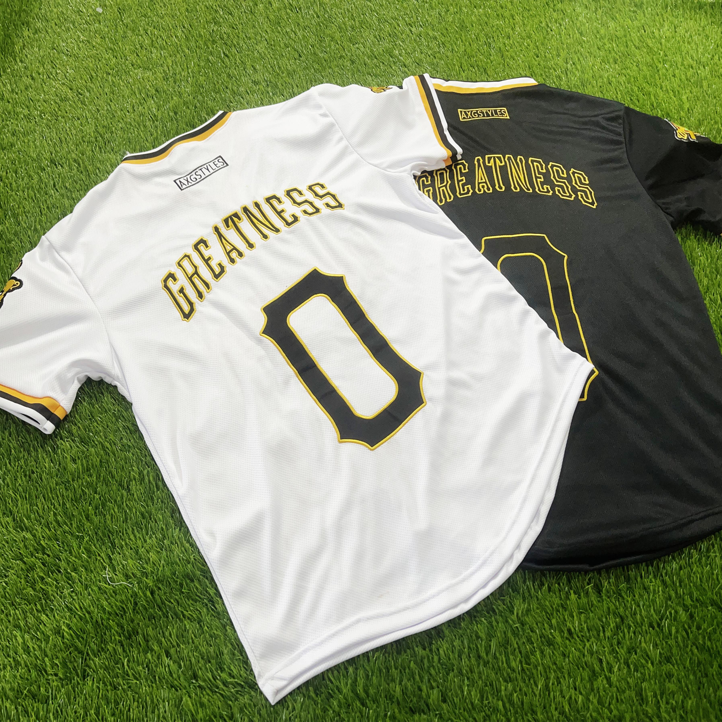 AXG BASEBALL JERSEYS (WHT/GOLD)
