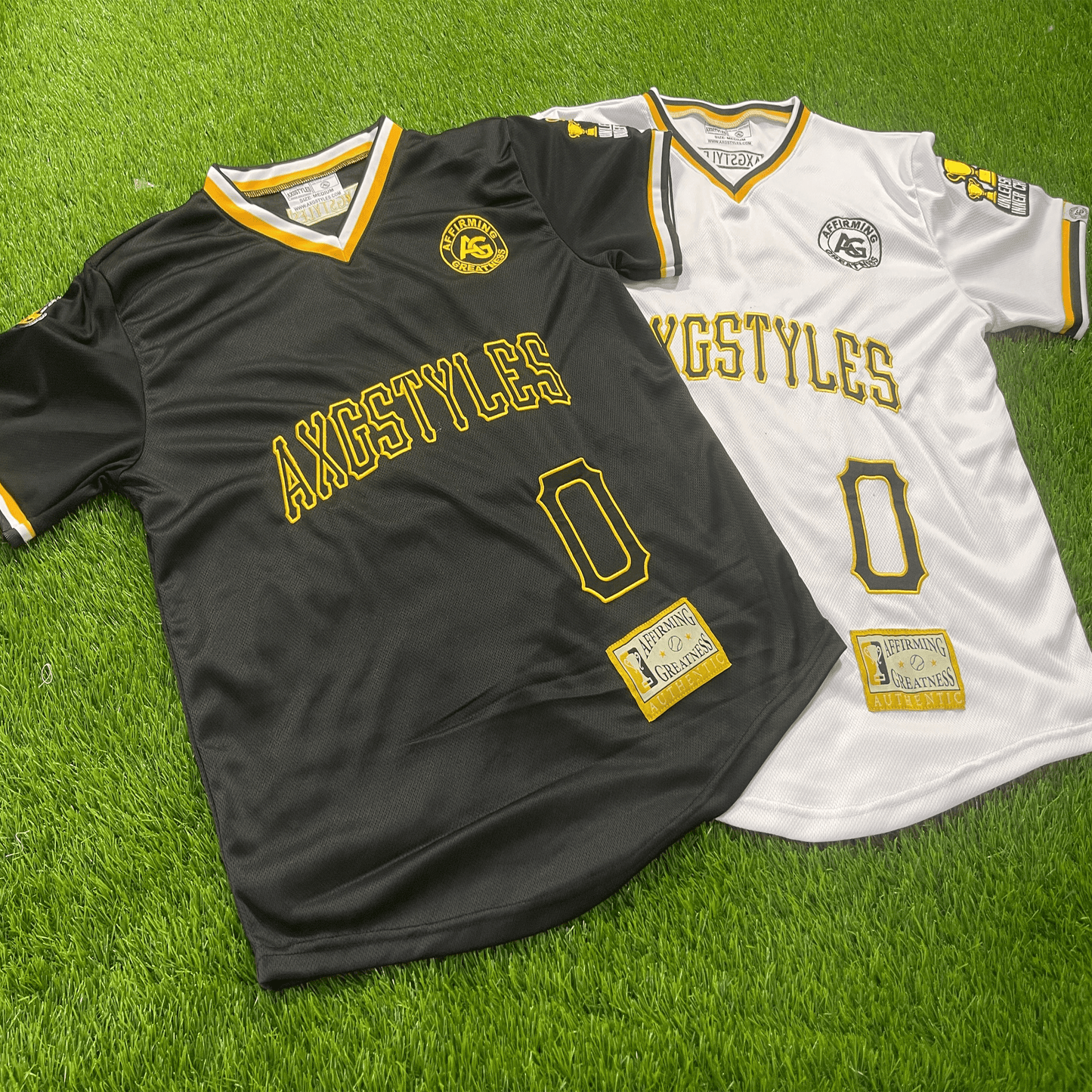 AXG BASEBALL JERSEYS (BLK/GOLD)